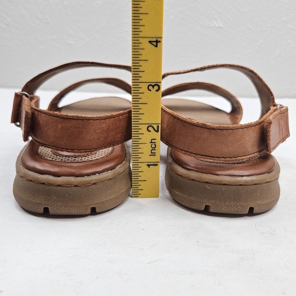 Born Of Concept Flat Comfort Sandal Sz 11 Brown Leather Casual Bohemian Walking - Picture 5 of 12